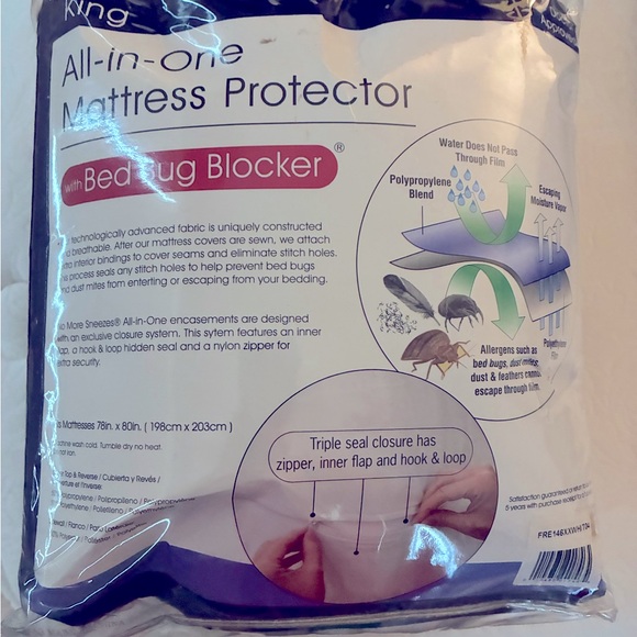 King size mattress protector NWOT - Picture 2 of 5
